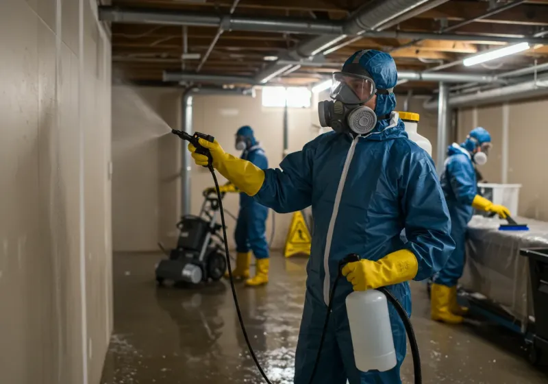 Basement Sanitization and Antimicrobial Treatment process in Elwood, IN